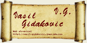 Vasil Gidaković vizit kartica